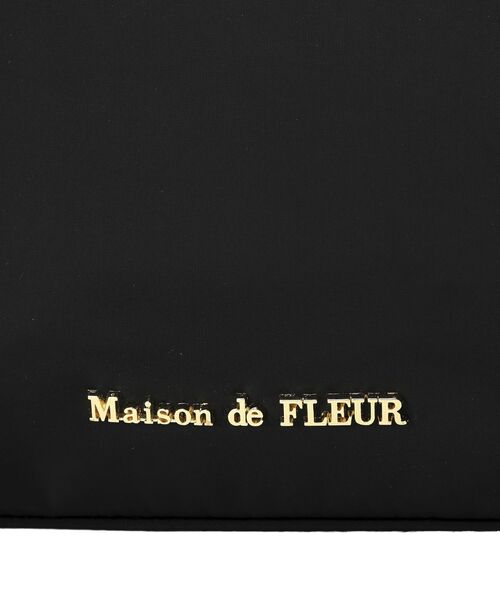 メゾンドフルール アナと雪の女王 ベロアトップス ブラック Maison de FLEUR（メゾンドフルール） トートバッグ 撥水加工フロント