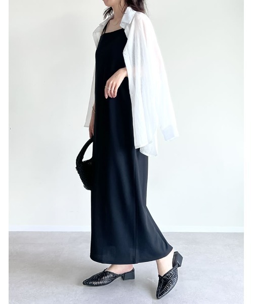   ☆ 優しい クリームカラー ミディ ワンピース 人気 Re:EDIT ワンピース 「販売枚数22万枚突破」「高身長/大きい