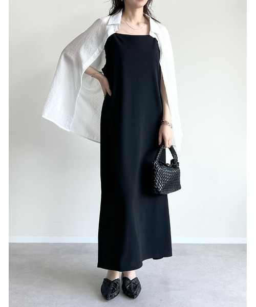 黒のキャミワンピース ロング20,000円→16000円→15,000円 Re:EDIT ワンピース 「販売枚数22万枚突破」「高身長/大きい