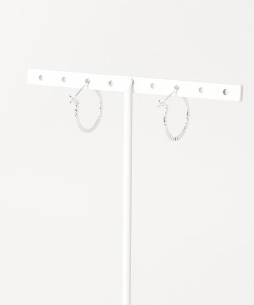 ピアス 「925 SILVER ACC」カットラウンドピアス17mmSV925(OG) レディースの画像