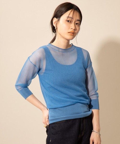 今年人気のブランド品やtシャツ Tシャツ Audrey And John Wad インナータンクトップ付きシアーニットプルオーバー Tシャツ カットソー レディースファッション ファッション 12 870 Www Jesuitnola Org