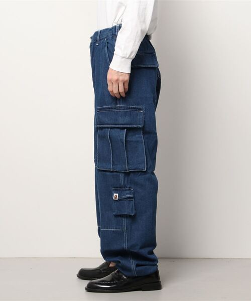 A BATHING APE ルーズフィットカーゴパンツ Mサイズ A BATHING APE ジーンズ MULTI POCKET LOOSE FIT CARGO DENIM