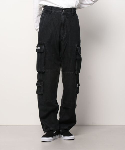 A BATHING APE ルーズフィットカーゴパンツ Mサイズ A BATHING APE ジーンズ MULTI POCKET LOOSE FIT CARGO DENIM
