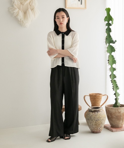 LOWRYS FARM（ローリーズファーム） カーディガン メッシュポロ