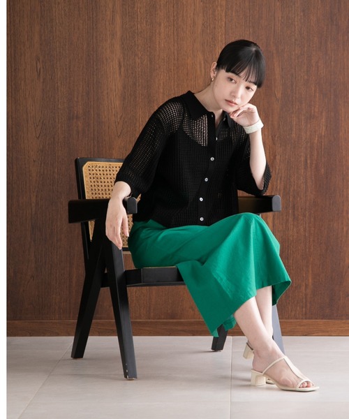 あみページ LOWRYS FARM（ローリーズファーム） カーディガン メッシュポロ