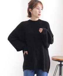 ElegChic ニット セーター チャンキー鹿の子編みセーター