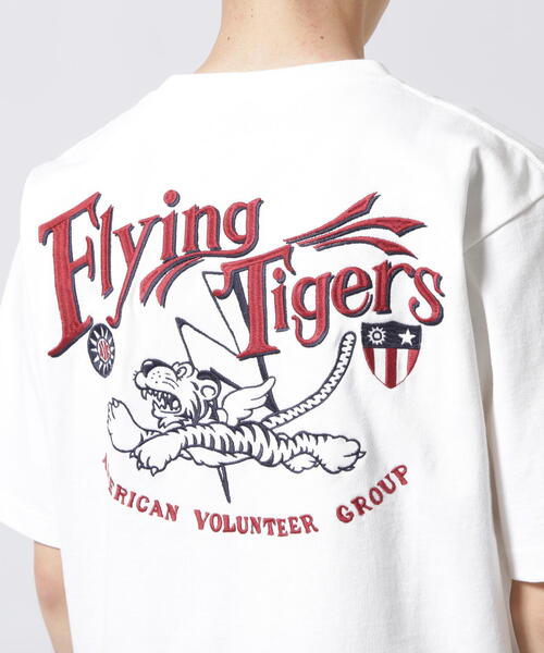AVIREX tシャツ 「WEB＆DEPOT限定」EMBROIDERY T-SHIRT FLYING