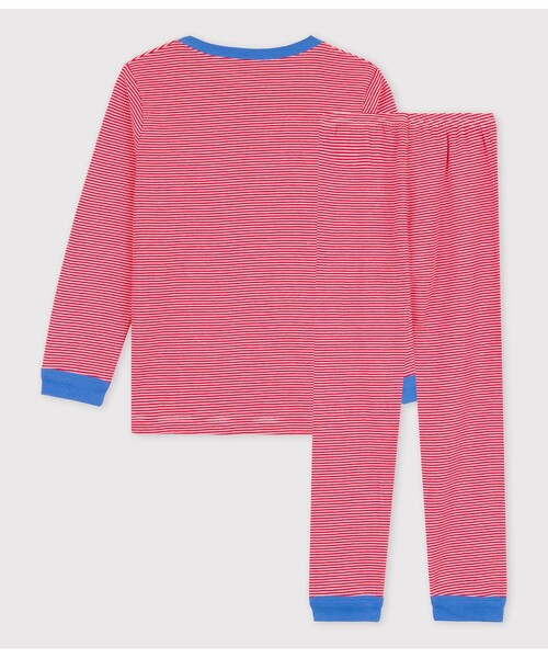 PETIT BATEAU パジャマ プリント長袖パジャマ キッズ 子供
