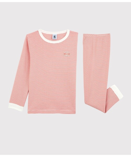 PETIT BATEAU パジャマ プリント長袖パジャマ キッズ 子供
