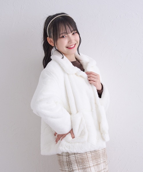 アウター 「shrita」フェイクファーコート キッズ : 77537370 