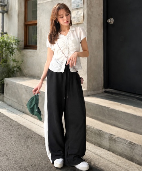 Java ワイドパンツ スウェットパンツ ジャージ レディース メンズ