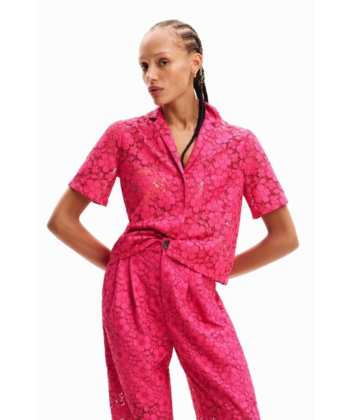 Desigual デシグアル ブラウス シャツ 半袖 レース ショートリゾートシャツ レディース ZOZOTOWN Yahoo 店 - 通販 - Yahoo ショッピング