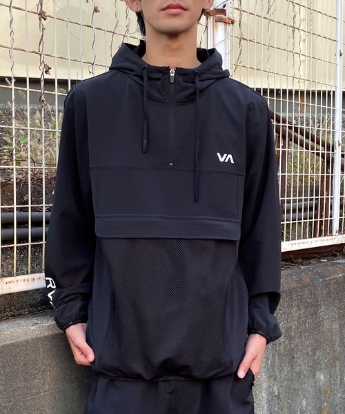 ジャケット ナイロンジャケット メンズ 「ZOZOTOWN限定」RVCA/ルーカ 撥水アノラックパーカー ベンチレーション ワンポイントパーカー BE｜zozo