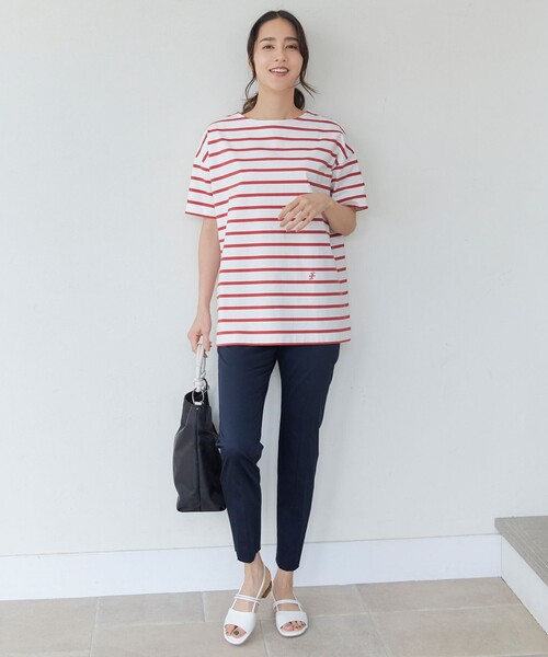 自由区 tシャツ 「洗える」ボーダーワイドBIG Tシャツ