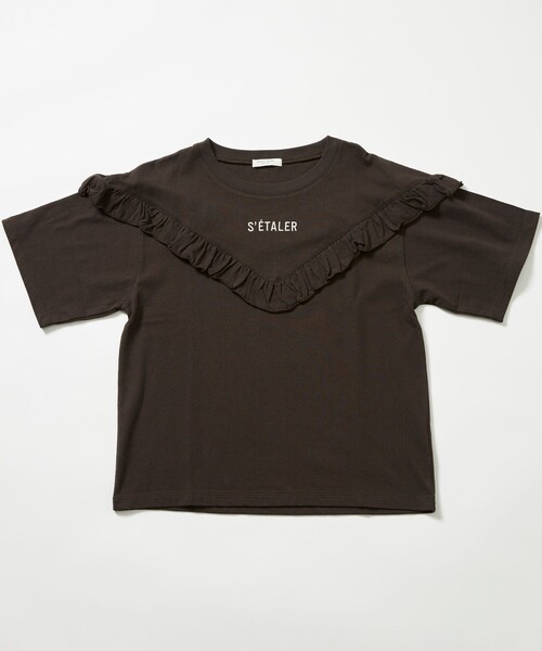 「FREAK'S STORE」 半袖カットソー フリ- ブラック レディース FREAK'S STORE tシャツ 花刺繍Tシャツ「限定展開」 レディース