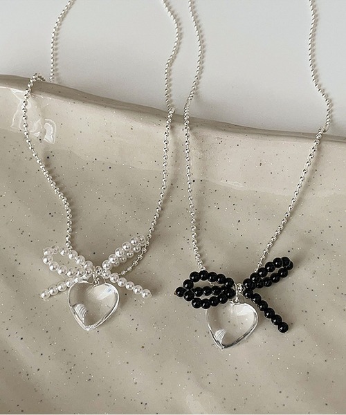 揺らめくリボンがかわいい★【CHANEL】ネックレス クリアリボン 25S CCロゴが引き立つ♡CHANEL クリアリボンチョーカー (CHANEL