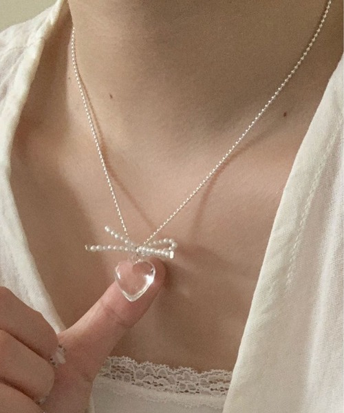 揺らめくリボンがかわいい★【CHANEL】ネックレス クリアリボン ☆輝くリボンが美しい♪【CHANEL】リボン チョーカー☆ (CHANEL