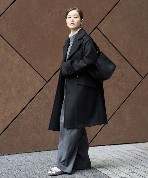 HUMBIE ライトメルトン コクーン シルエット チェスター コート IENA コート チェスターコート MACKINTOSH/マッキントッシュ