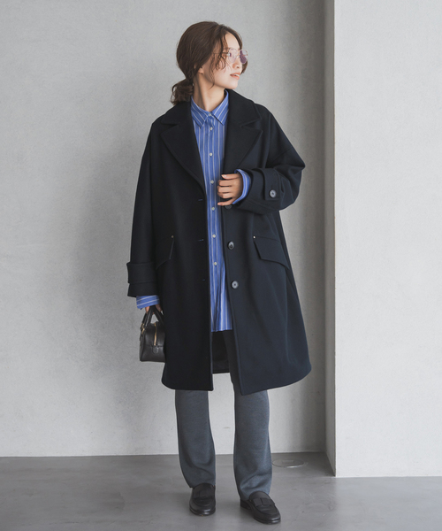 HUMBIE ライトメルトン コクーン シルエット チェスター コート IENA コート チェスターコート MACKINTOSH/マッキントッシュ