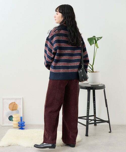 ニット セーター シャギーマルチニットポロ レディース FREAK'S STORE ニット セーター シャギーマルチニットポロ