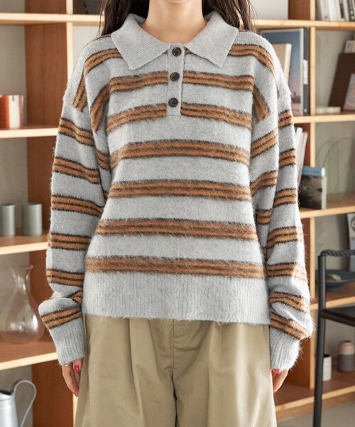acne studios archive マルチカラーボーダーシャギーニット acne studios archive マルチカラーボーダーシャギーニット
