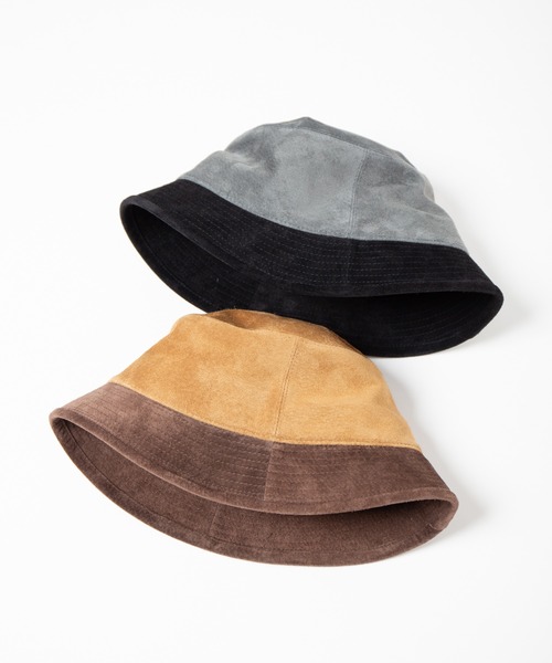 INDIETRO ASSOCIATION 帽子 ハット Leather Bucket Hat メンズ
