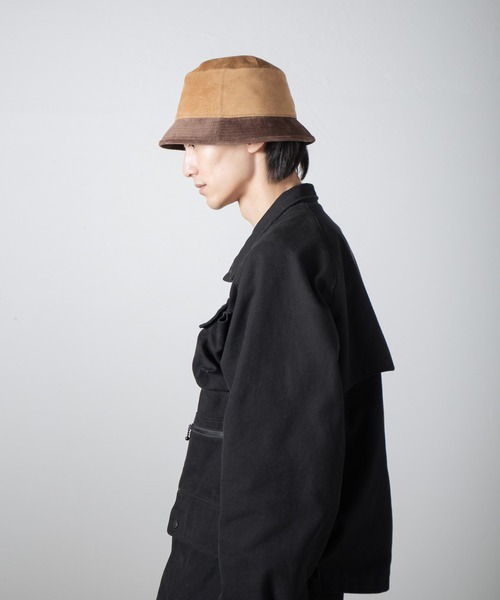 Indierrro Association バケットハット ブラック セール】Leather Bucket Hat / レザーバケットハット（ハット