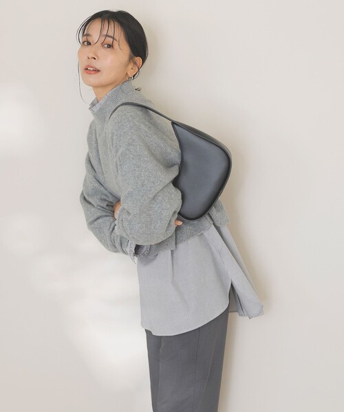 ニット セーター 「洗える」ふわふわニット クロップドハイネック レディース UNFILO ニット セーター 「洗える」ふわふわニット クロップド