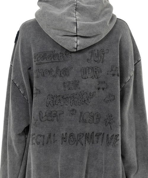 トレーナー スウェット Bleached Cat Print Hoodie レディース MAISON MIHARA YASUHIRO トレーナー スウェット Bleached Cat