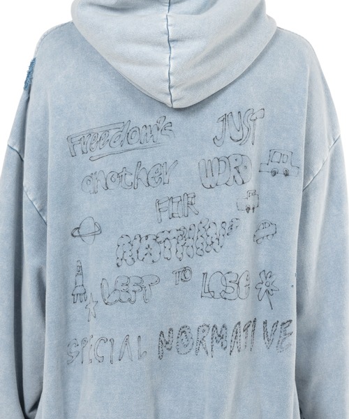 トレーナー スウェット Bleached Cat Print Hoodie レディース MAISON MIHARA YASUHIRO トレーナー スウェット Bleached Cat