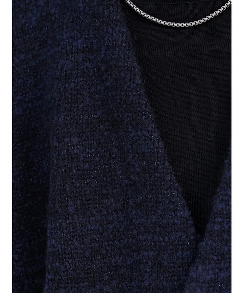 LAPIIS カーディガン KID MOHAIR GLITTER KNIT CARDIGAN メンズ