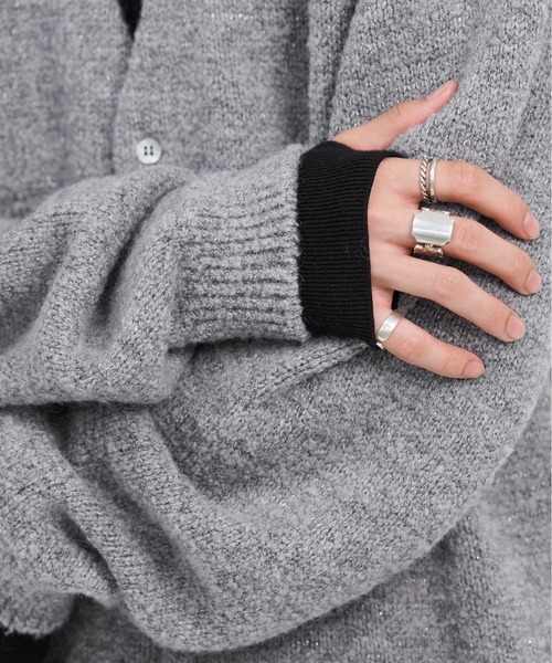 LAPIIS カーディガン KID MOHAIR GLITTER KNIT CARDIGAN メンズ