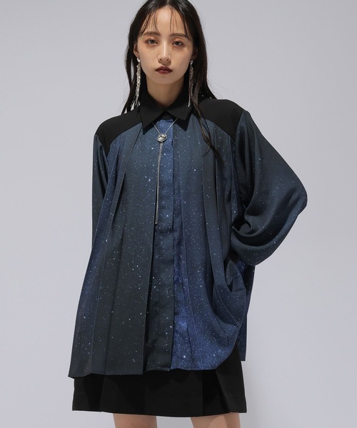 HARE シャツ ブラウス スノーガラプリーツシャツ(HARE) レディース 