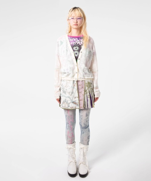 rurumu:/ルルムウ/collage jacquard mini skirt rurumu: スカート rurumu:/ルルムウ/collage jacquard mini
