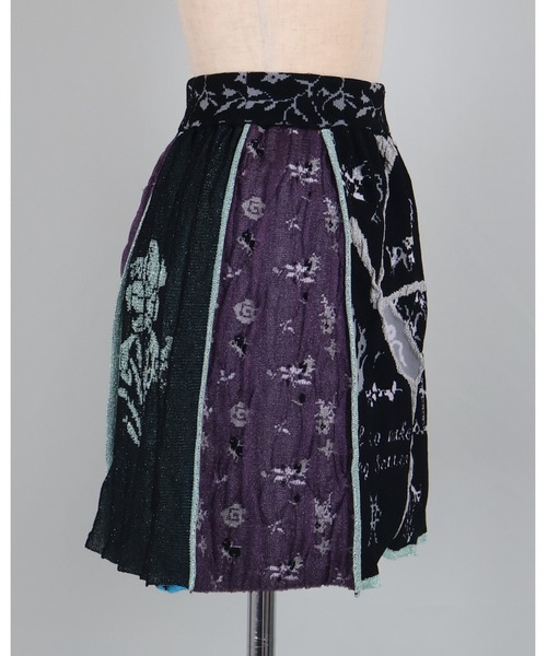 rurumu:/ルルムウ/collage jacquard mini skirt rurumu: スカート rurumu:/ルルムウ/collage jacquard mini