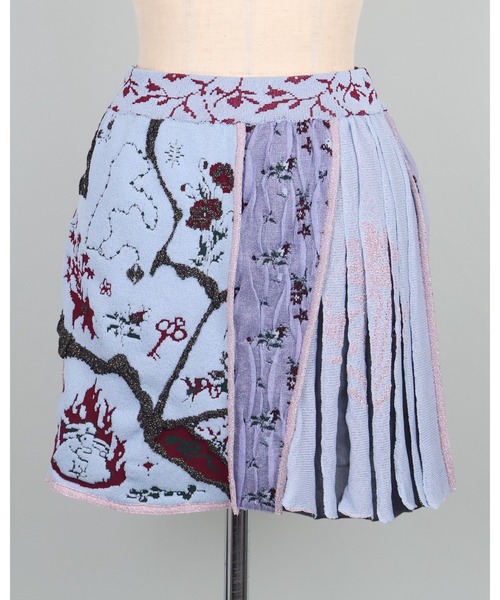 rurumu:/ルルムウ/collage jacquard mini skirt rurumu: スカート rurumu:/ルルムウ/collage jacquard mini