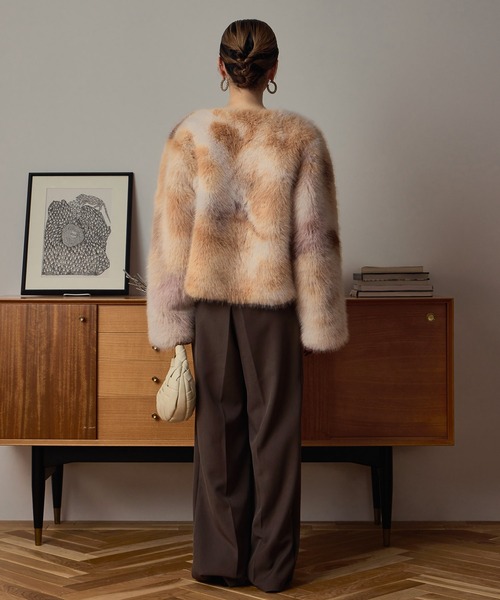 未使用新品m's braque 定価11万円 ウールカシミヤノーカラージャケット m's braque
