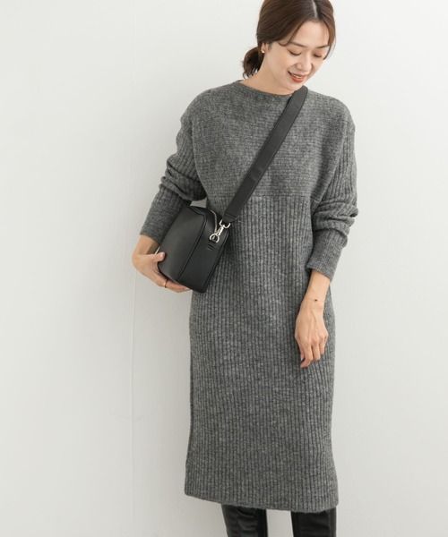 URBAN RESEARCH - 新品 スライバーニットワンピース URBAN RESEARCH DOORS ワンピース リブ切替ニットワンピース
