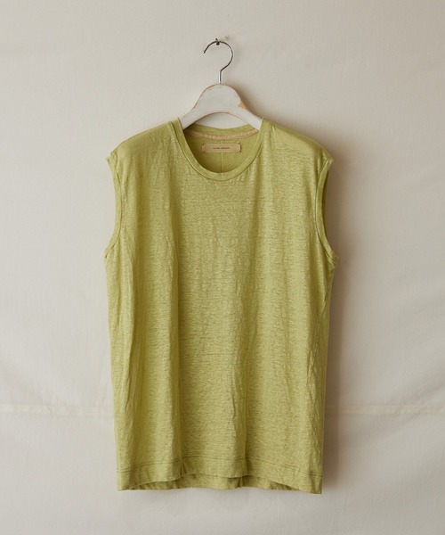 かたゆき suzuki takayuki タンクトップ ノースリーブ linen tank top