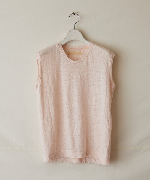 suzuki takayuki（スズキタカユキ） タンクトップ ノースリーブ linen