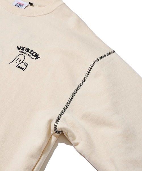 トレーナー スウェット 「VISION STREET WEAR」オリジナルグラフィック チェーン刺繍 ゴーストイラストスウェットトレーナー レディース セール】【VISION STREET WEAR】オリジナルグラフィック