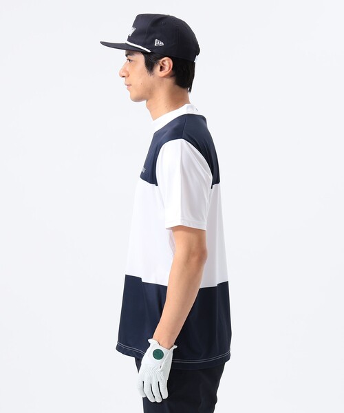 BEAMSGOLFメンズウエア BEAMS GOLF tシャツ ORANGE LABEL / ブロックチェック モック