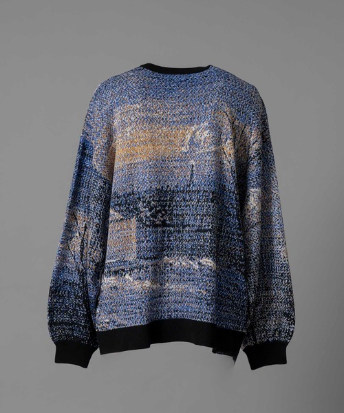 MAISON SPECIAL｜Prime-Over Landscape Painting Crew Neck Knit