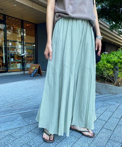 SLOBE IENA スカート PEボイル切替ギャザースカート : ZOZOTOWN