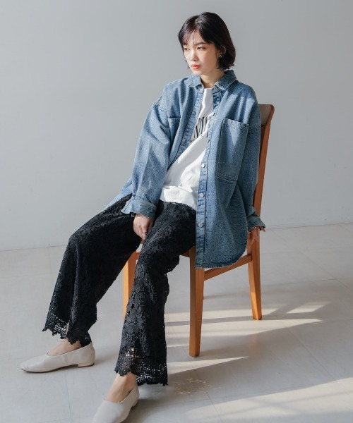 素敵 フリンジ オーバーサイズ オシャレ ルーズＧジャン Bou Jeloud デニムジャケット gジャン 12ozデニムオーバーサイズ