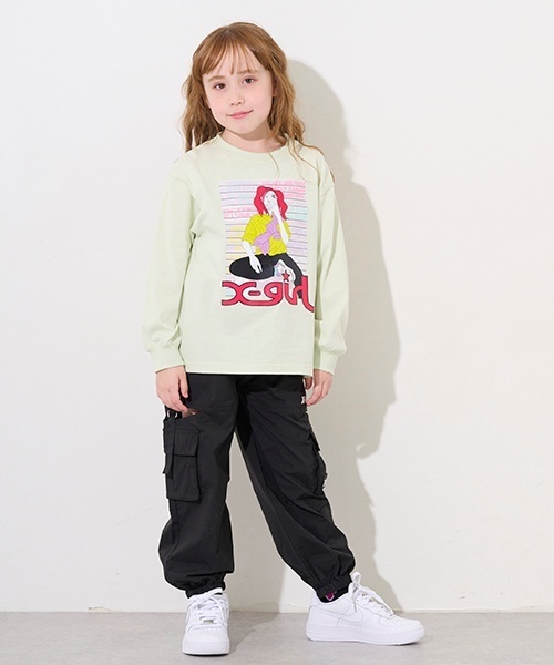 X-girl Stages パンツ サイドスリットカーゴパンツ キッズ 子供