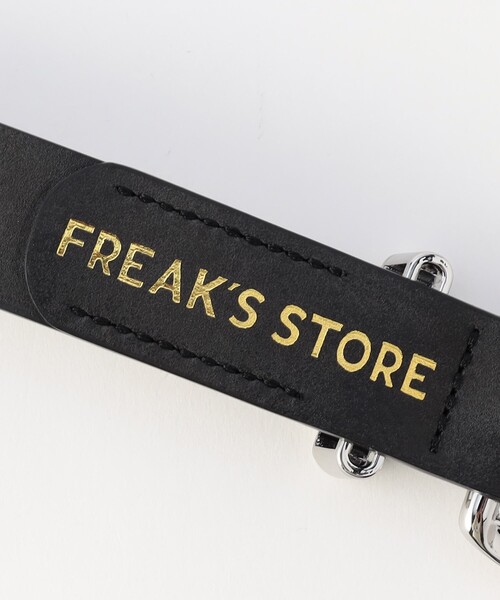   ナローベルト K60K612864 ロゴ FREAK'S STORE ベルト ムラ加工 ダブルスタッズ ナローベルト