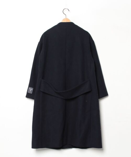 BARNEYS NEWYORKノーカラーコート/ロロピアーナ/ネイビー/40 BARNEYS NEWYORKノーカラーコート/ロロピアーナ/ネイビー/40 - メルカリ