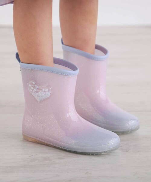 SLAP SLIP（スラップスリップ） 長靴 レインブーツ キラキラハートラメ