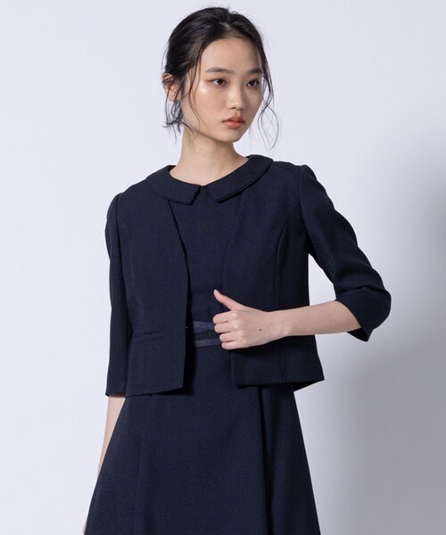 【未使用タグ付】TOCCA BRIGHT LUMINOUS ノーカラージャケット TOCCA ジャケット ノーカラージャケット BRIGHT LUMINOUS 七分袖